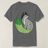 Aromantic Pride Fox Asexual T-Shirt (Design voorkant)