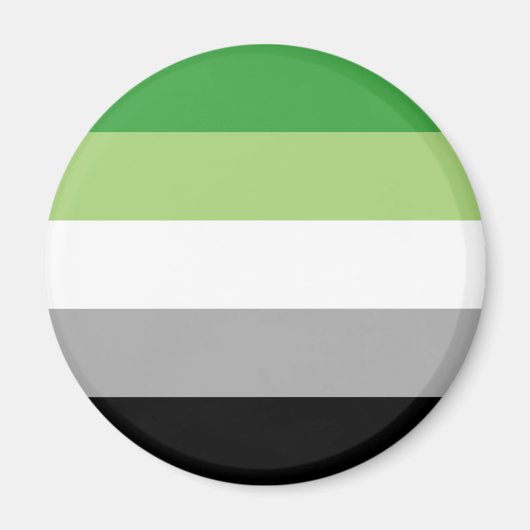Aromantic Pride Stripes Magneet (Voorkant)