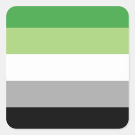 Aromantische / Aro Pride Vlag Vierkante Sticker