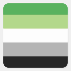 Aromantische / Aro Pride Vlag Vierkante Sticker