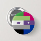 Aromantische Bisexual Pin Ronde Button 5,7 Cm (Voorkant /achterkant)