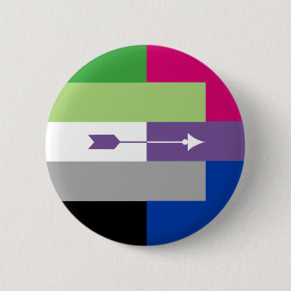 Aromantische Bisexual Pin Ronde Button 5,7 Cm