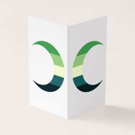 Aromantische Pride Halve Manen Wenskaart Visitekaartjes