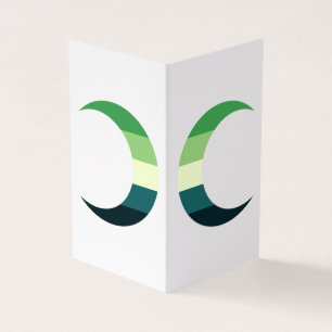 Aromantische Pride Halve Manen Wenskaart Visitekaartjes
