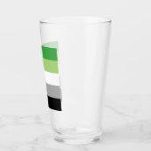 Aromantische Pride Strepen Glas (Links)