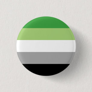 Aromantische Pride Strepen Ronde Button 3,2 Cm