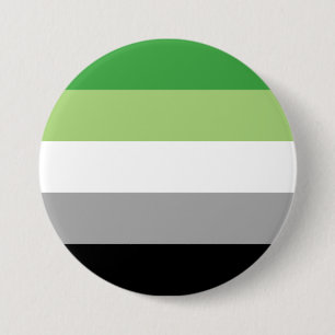 Aromantische Pride Strepen Ronde Button 7,6 Cm