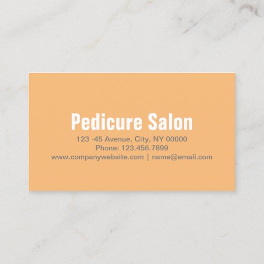 Aromatherapie Manicurist Pedicure Salon Visitekaartje (Achterkant)