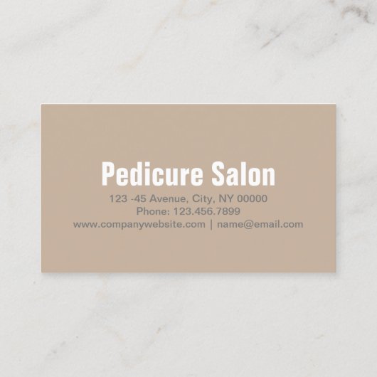 Aromatherapie Manicurist Pedicure Salon Visitekaartje (Achterkant)