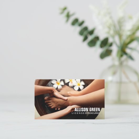 Aromatherapie Manicurist Pedicure Salon Visitekaartje (Staand voorkant)