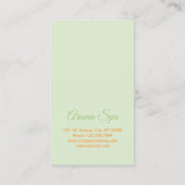 Aromatherapie Natuurlijke Huidverzorging Gezichtsa Afsprakenkaartje (Achterkant)