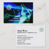 *~* Aromatherapie Oogvangend Essential Oils Blue Visitekaartje (Voorkant / Achterkant)