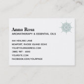 *~* Aromatherapie Oogvangend Essential Oils Blue Visitekaartje (Achterkant)