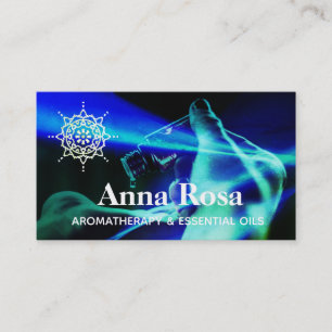 ** Aromatherapie Oogvangende essentiële oliën Visitekaartje
