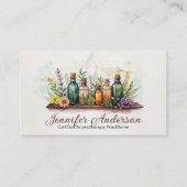Aromatherapie Practitioner Waterverf Illustratie Visitekaartje (Voorkant)