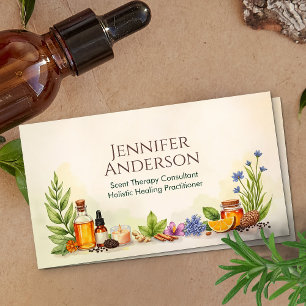 Aromatherapie Praktijk Watercolor Illustratie Visitekaartje