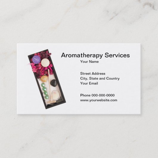 Aromatherapie Services Visitekaartje (Voorkant)