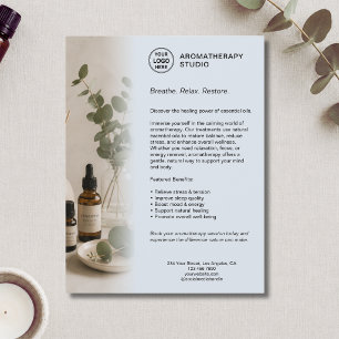Aromatherapie Spa Bedrijf Stof Blauw Aangepast Log Flyer