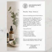 Aromatherapie Spa Bedrijf Witte Aangepaste Logo Flyer (Voorkant)