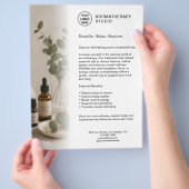 Aromatherapie Spa Bedrijf Witte Aangepaste Logo Flyer (Hand)