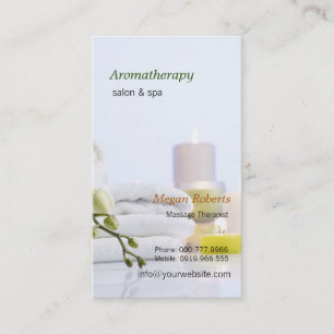 Aromatherapie Spa Huin Care Massage Salon Afsprakenkaartje