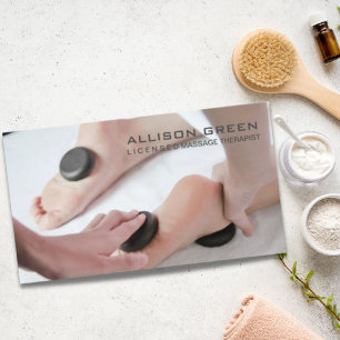 Aromatherapie Therapeut Hot Stone Massage Salon Visitekaartje