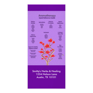 Aromatherapieschema in Lavender Reclamekaart