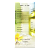 Aromatherapy Spa Huidverzorging Salon Menu Prijs (Achterkant)