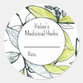 Arôme Étiquette d'herbe médicinale vierge (Devant)