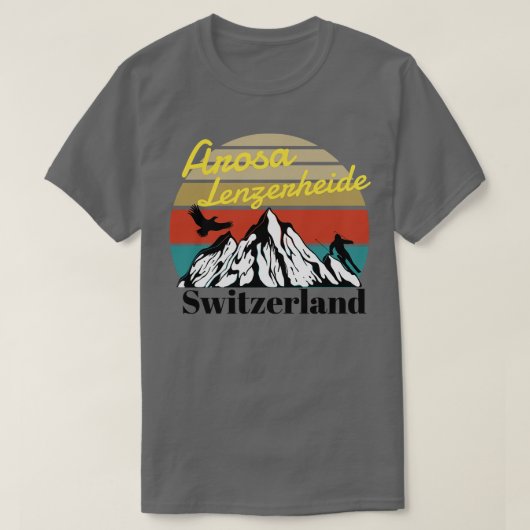 Arosa Lenzerheide ski Zwitserland T-shirt (Design voorkant)