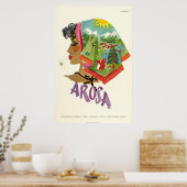 Arosa,Schweiz,Ski Travel Poster (Keuken)
