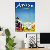Arosa, Suisse, Affiche de voyage de ski (Bureau à domicile)