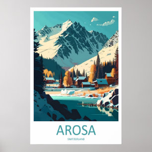 Arosa Vintage Reisposter Ski Nationaal Park Poster
