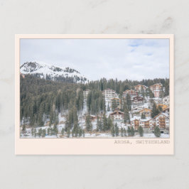 Arosa Zwitserland Skidorp Hut Kunst Briefkaart