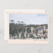 Arosa Zwitserland Skidorp Hut Kunst Briefkaart (Voorkant / Achterkant)