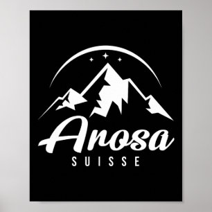 Arosa Zwitserland Skigebied Snowboarden Poster