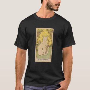 Arot kaart Aas van Staven en Kat Kosmische Grafisc T-shirt