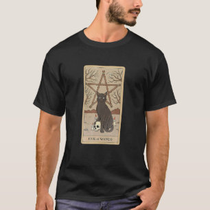 Arot Kaart Vijf Van Staven En Kat Kosmische Grafis T-shirt