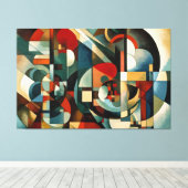 "Around Cubism" groot omgepakt Canvas Afdruk (Insitu (Houten vloer))