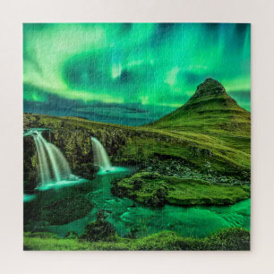 Aroura Borealis over IJsland Legpuzzel