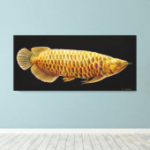 Arowana asiatique poisson toile enveloppé (Insitu (Plancher de Bois))