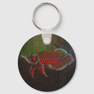 Arowana Button Sleutelhanger