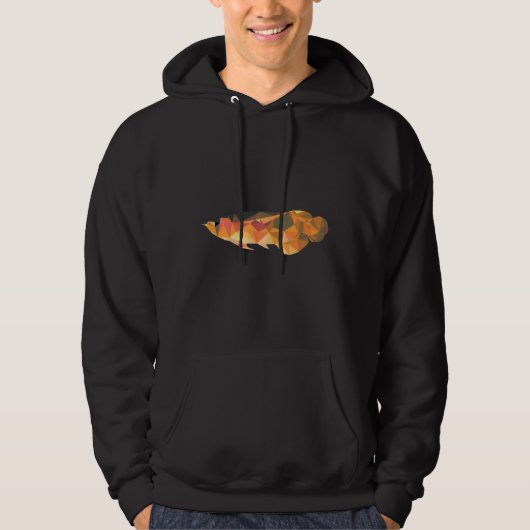 Arowana De gelukkige Vis Polygonale Kunst Hoodie (Voorkant)