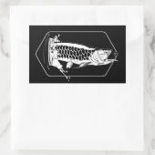 Arowana Jump Rechthoekige Sticker (Tas)