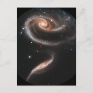 ARP-273 die Galaxies interactie aangaan Briefkaart