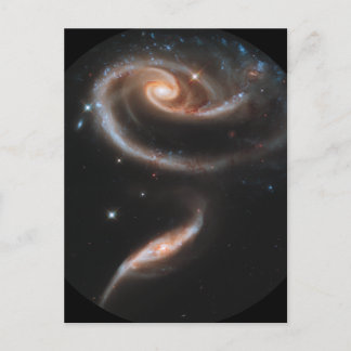 ARP-273 die Galaxies interactie aangaan Briefkaart