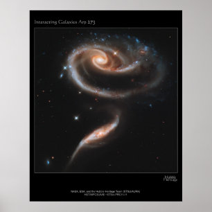 ARP-273 die Galaxies interactie aangaan Poster