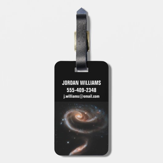 ARP 273 Interagerende sterrenstelsels in Andromeda Bagagelabel (Achterkant verticaal)