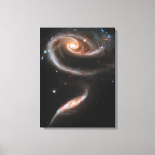 ARP 273 Interagerende sterrenstelsels in Andromeda Canvas Afdruk (Voorkant)