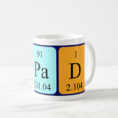 Árpád nom périodique de table mug (Devant droit)
